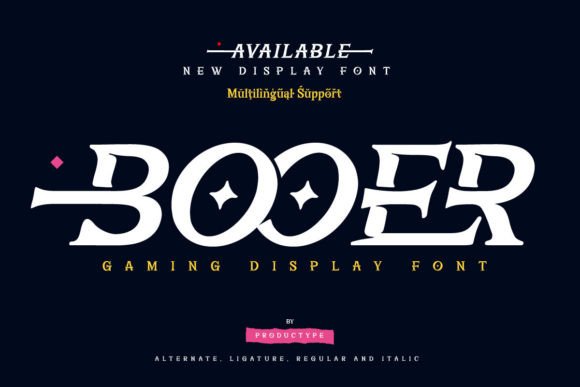 Booer Font: Bold Gaming Style for Modern Designs