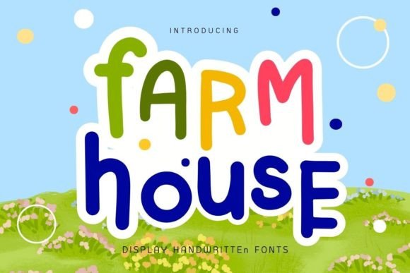Farm House: A Groovy Display Font for Cute Designs