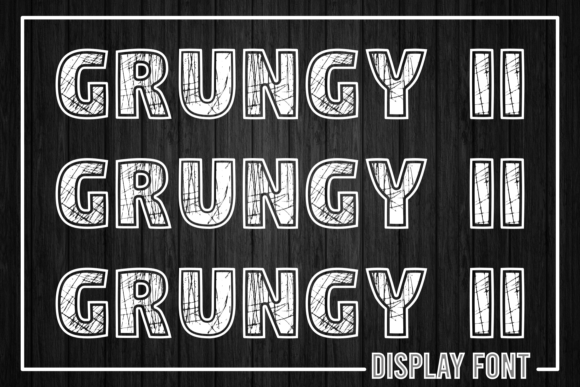 Grungy I I: Bold Distressed Font Power